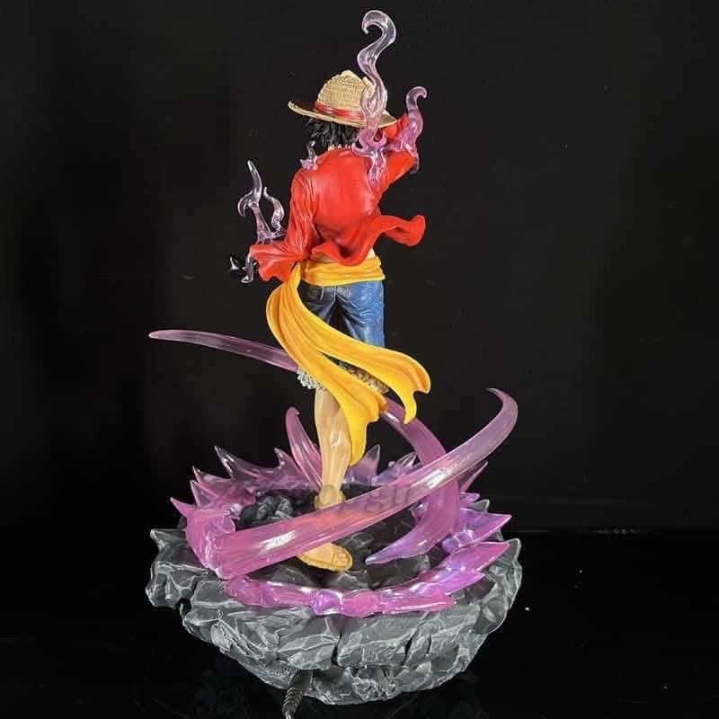 41cm One Piece HB Luffy Figure with LED-Rubberized Warrior Collectible Statue