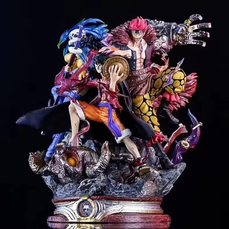 One Piece Monkey D. Luffy Eustass Kid Three Captains Figure