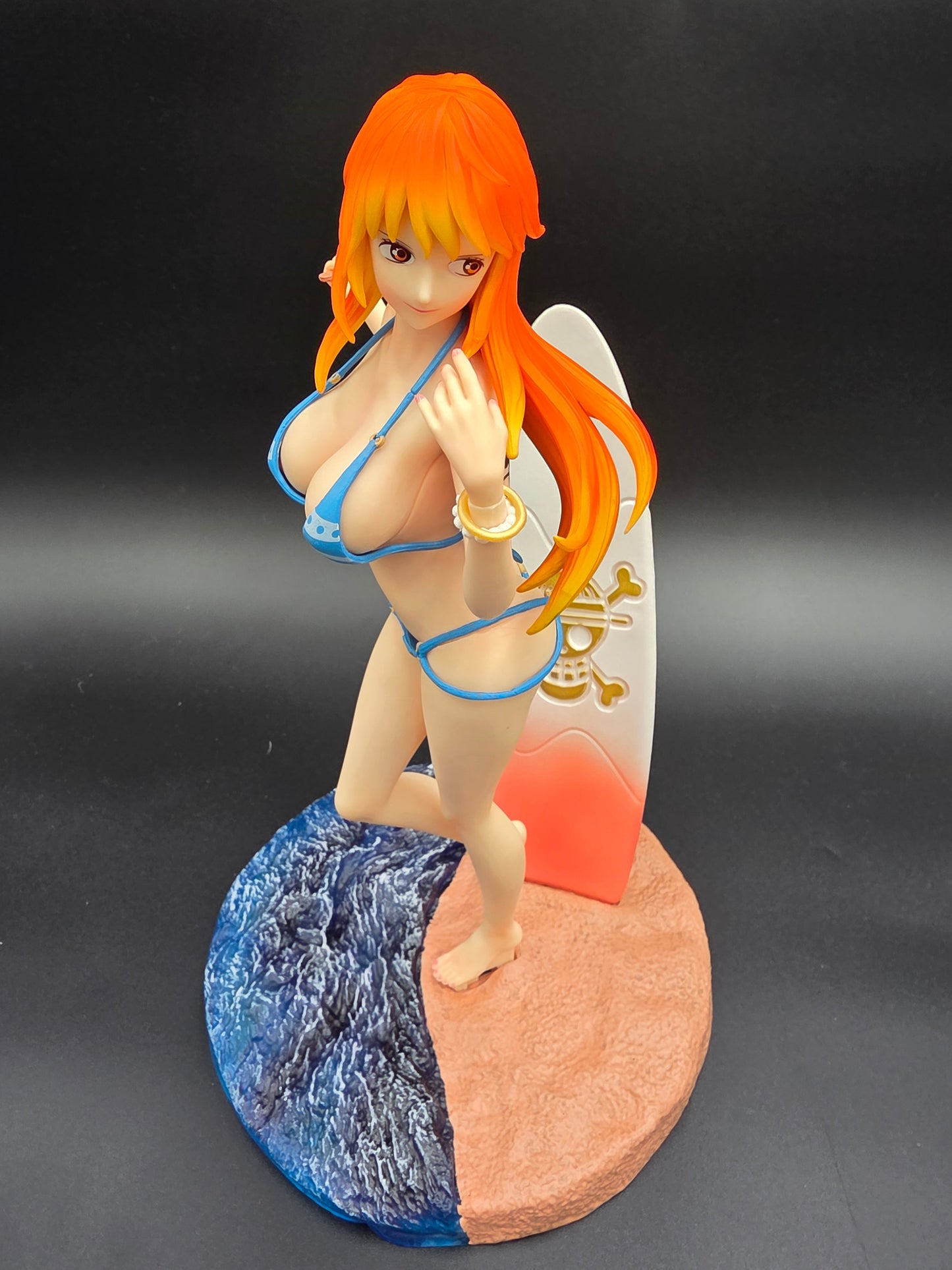 Nami Beach Vacation Statue – ( Tiktok :) One Piece Bikini Figure with Surfboard Base