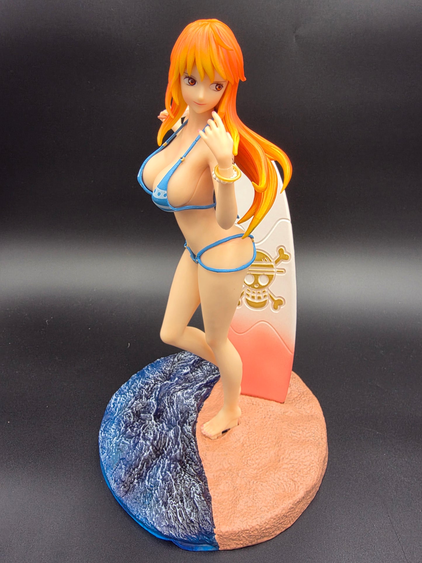 Nami Beach Vacation Statue – ( Tiktok :) One Piece Bikini Figure with Surfboard Base