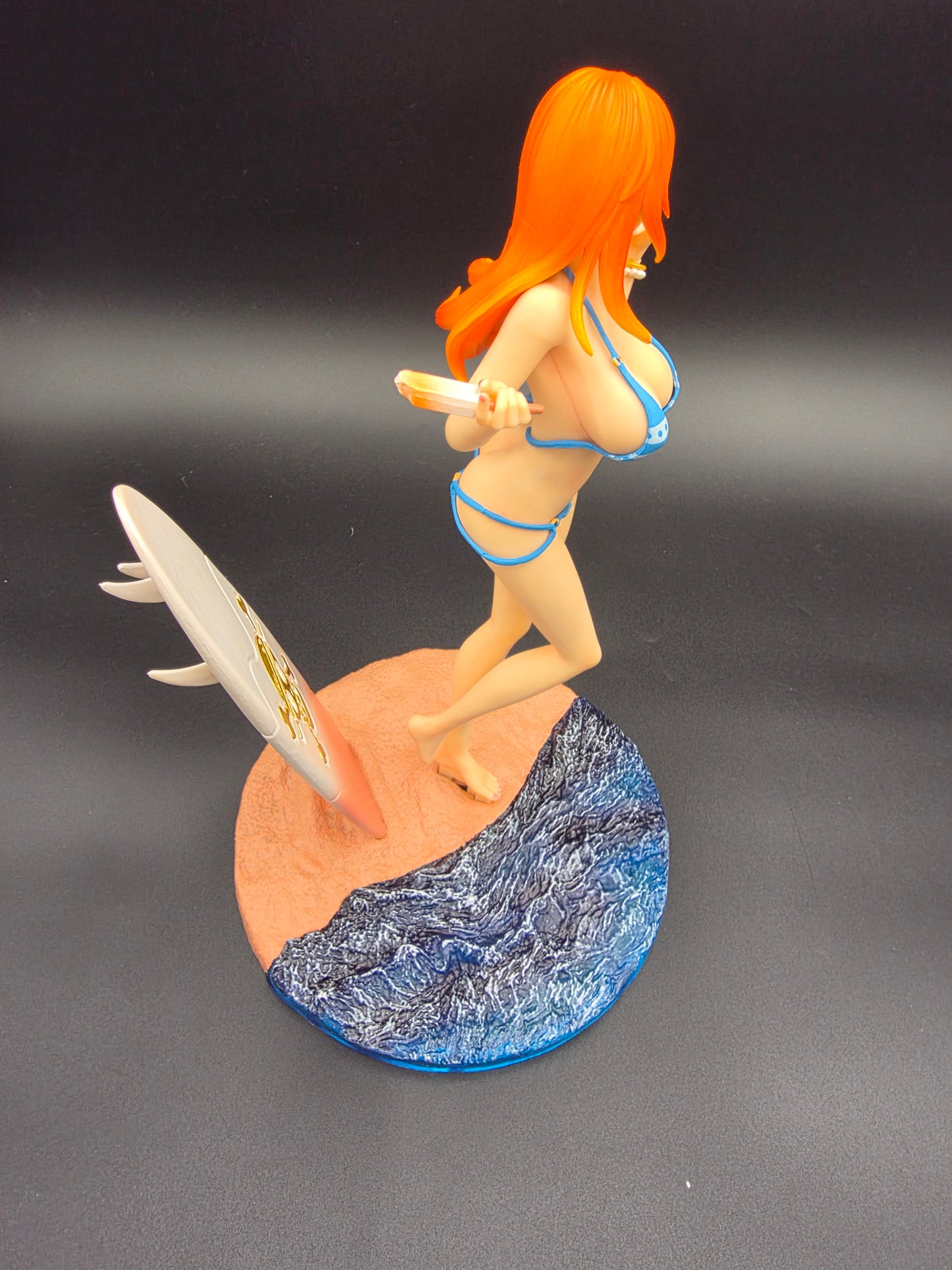 Nami Beach Vacation Statue – ( Tiktok :) One Piece Bikini Figure with Surfboard Base