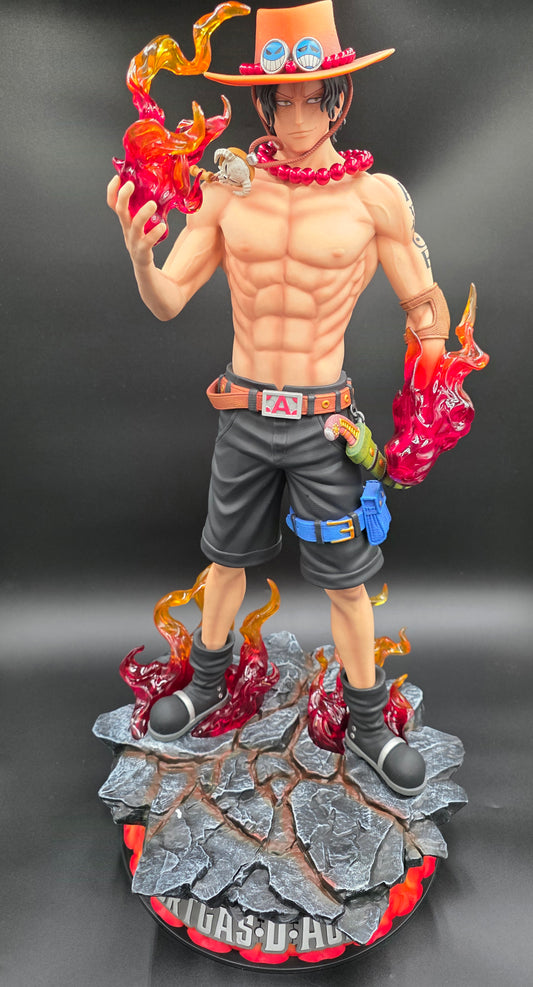 Portgas D. Ace - Flame Emperor Deluxe Battle Figure (Tiktok: Flame Vanguard Commander LARGE Diorama [SL-GL-ACE-06] – Grandline Series – PVC Art Sculpture
