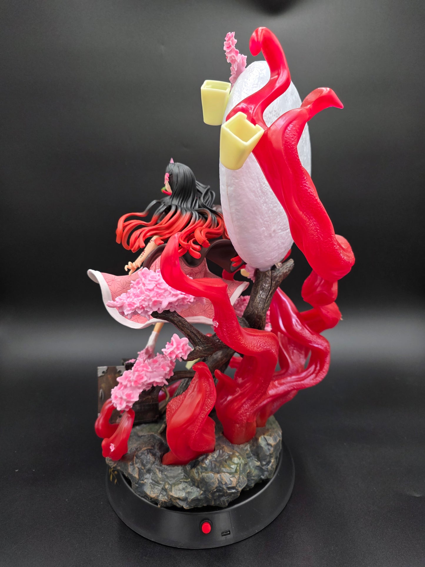 Nezuko Kamado - Blood Demon Art "Exploding Blood" Moonlit Deluxe Diorama (Tiktok: Moonlight Blossom Guardian Diorama [SL-DS-NEZ-02] – Shadow Series – PVC Art Sculpture)
