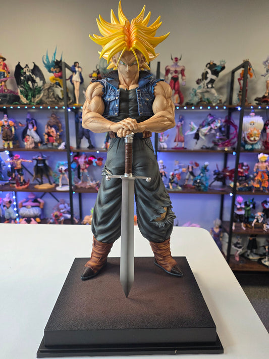 Future Trunks - Super Saiyan Sword of Hope Deluxe Display Figure  (Tiktok: Silver Blade Vanguard Guardian [SL-GW-TRU-03] – Golden Warrior Series – PVC Art Sculpture)
