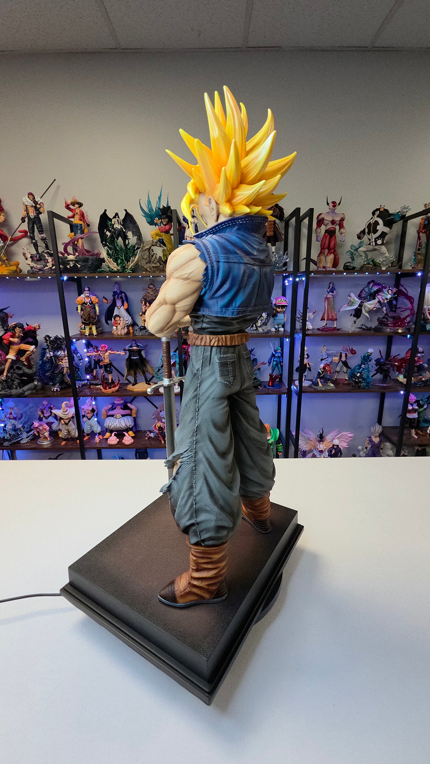 Future Trunks - Super Saiyan Sword of Hope Deluxe Display Figure  (Tiktok: Silver Blade Vanguard Guardian [SL-GW-TRU-03] – Golden Warrior Series – PVC Art Sculpture)