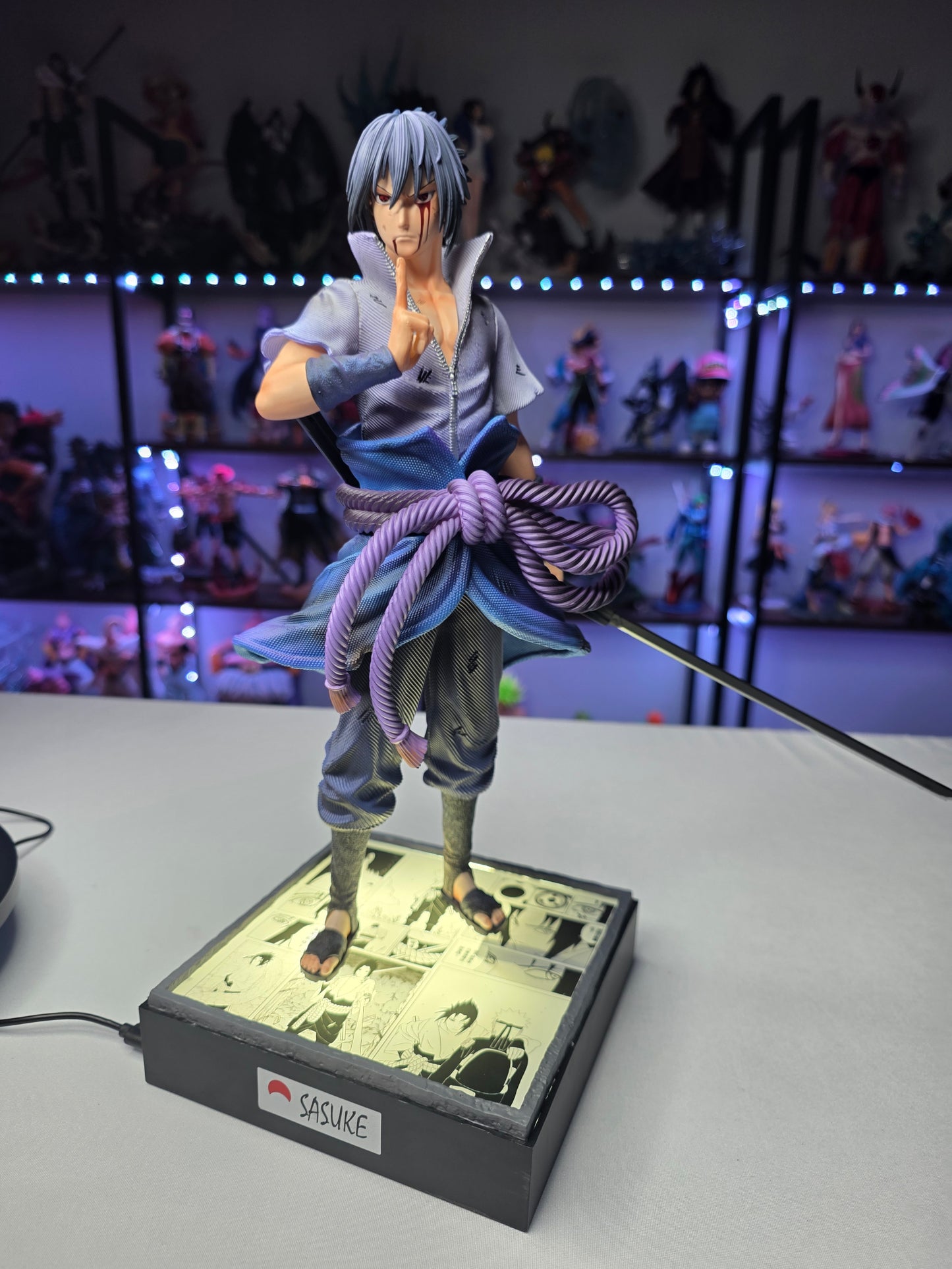 Sasuke Uchiha - Eternal Mangekyo Sharingan Manga Panel Display Figure  (tiktok: Shadow Avenger Manga Edition Statue [SL-NS-SAS-01] – Ninja Series – PVC Art Sculpture)