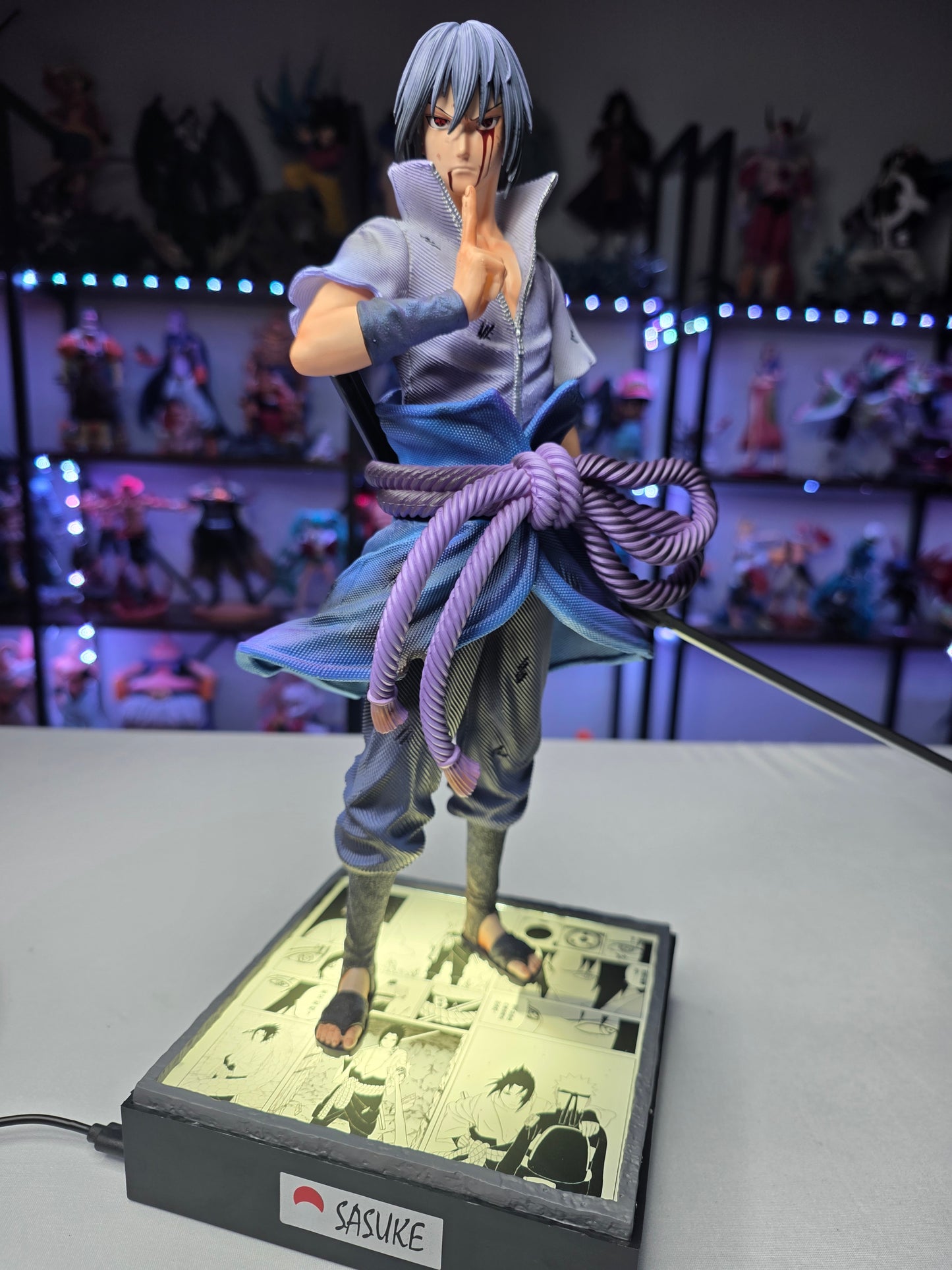 Sasuke Uchiha - Eternal Mangekyo Sharingan Manga Panel Display Figure  (tiktok: Shadow Avenger Manga Edition Statue [SL-NS-SAS-01] – Ninja Series – PVC Art Sculpture)