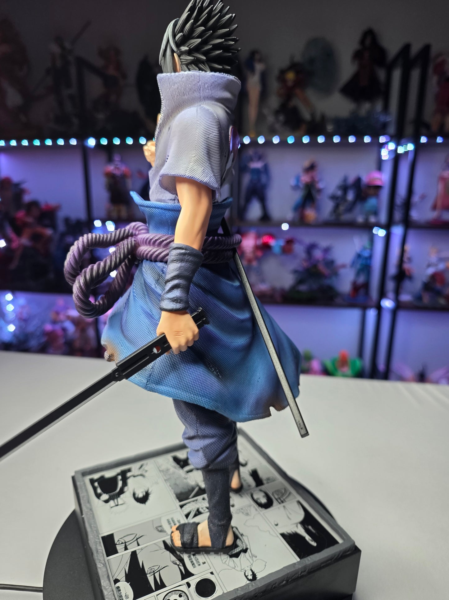 Sasuke Uchiha - Eternal Mangekyo Sharingan Manga Panel Display Figure  (tiktok: Shadow Avenger Manga Edition Statue [SL-NS-SAS-01] – Ninja Series – PVC Art Sculpture)