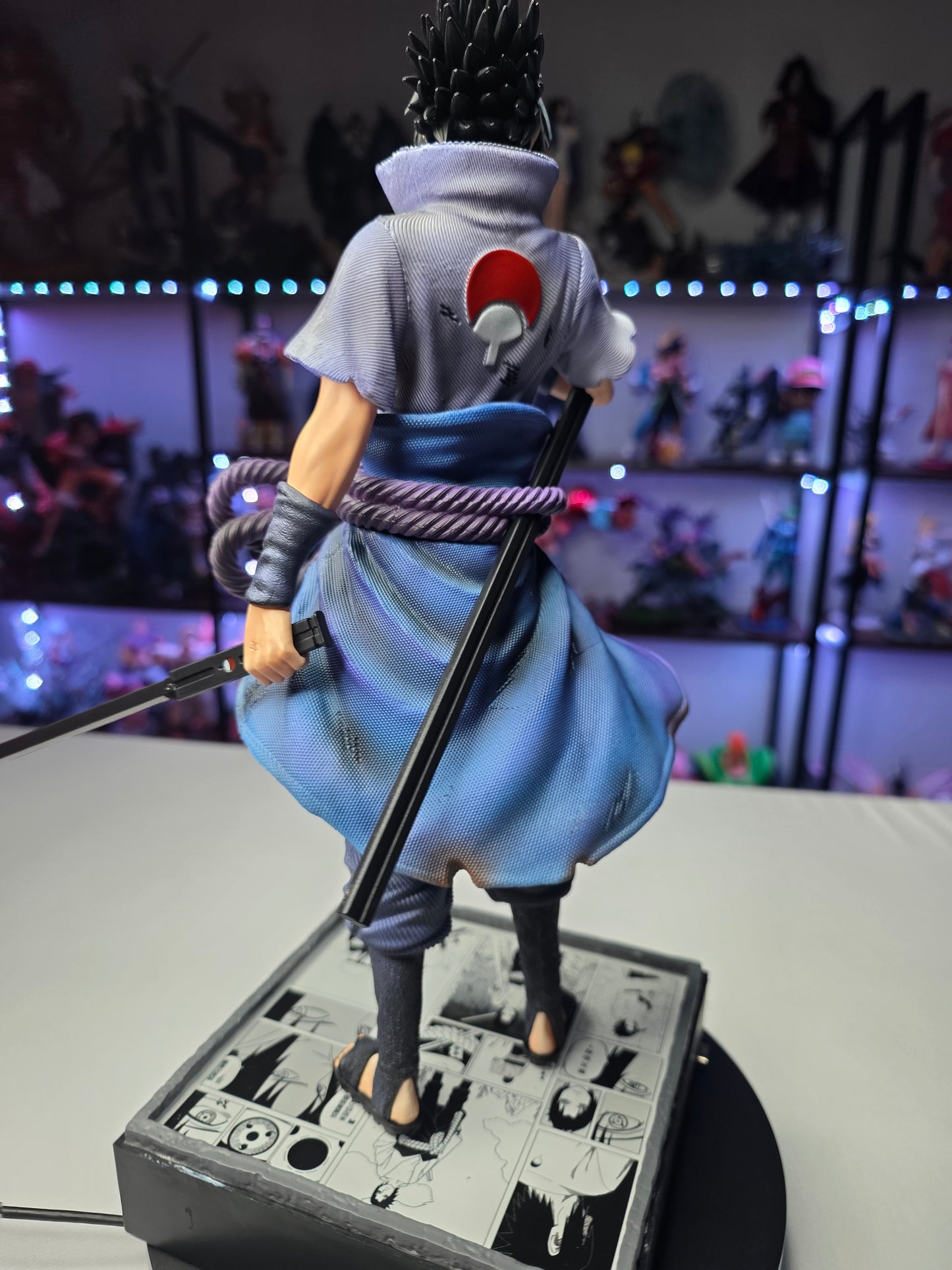 Sasuke Uchiha - Eternal Mangekyo Sharingan Manga Panel Display Figure  (tiktok: Shadow Avenger Manga Edition Statue [SL-NS-SAS-01] – Ninja Series – PVC Art Sculpture)