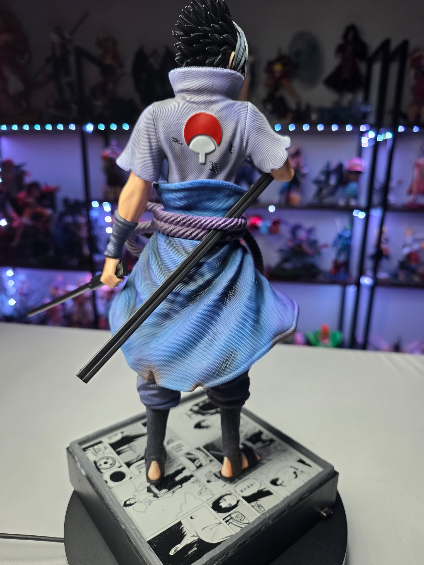 Sasuke Uchiha - Eternal Mangekyo Sharingan Manga Panel Display Figure  (tiktok: Shadow Avenger Manga Edition Statue [SL-NS-SAS-01] – Ninja Series – PVC Art Sculpture)
