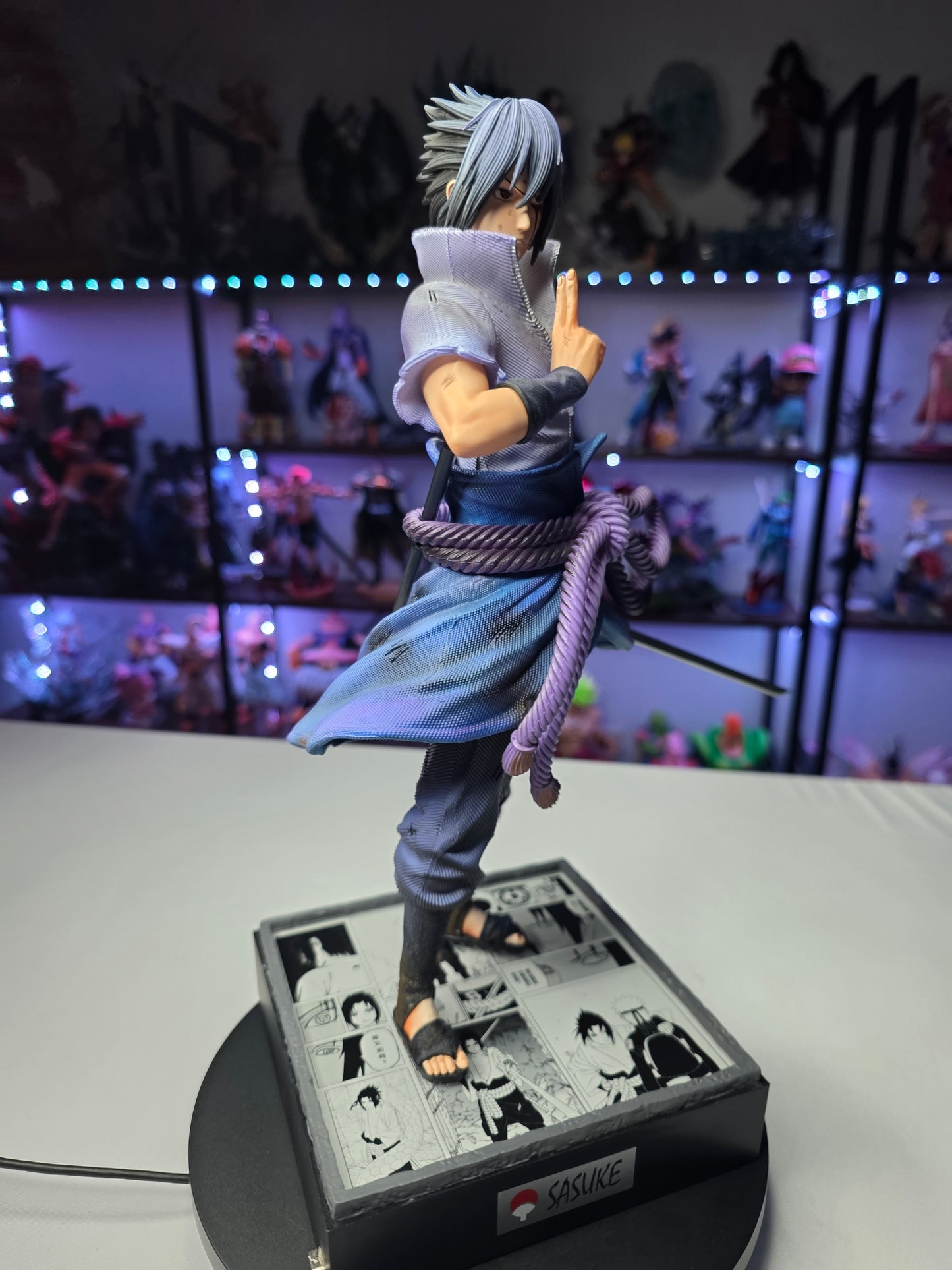 Sasuke Uchiha - Eternal Mangekyo Sharingan Manga Panel Display Figure  (tiktok: Shadow Avenger Manga Edition Statue [SL-NS-SAS-01] – Ninja Series – PVC Art Sculpture)