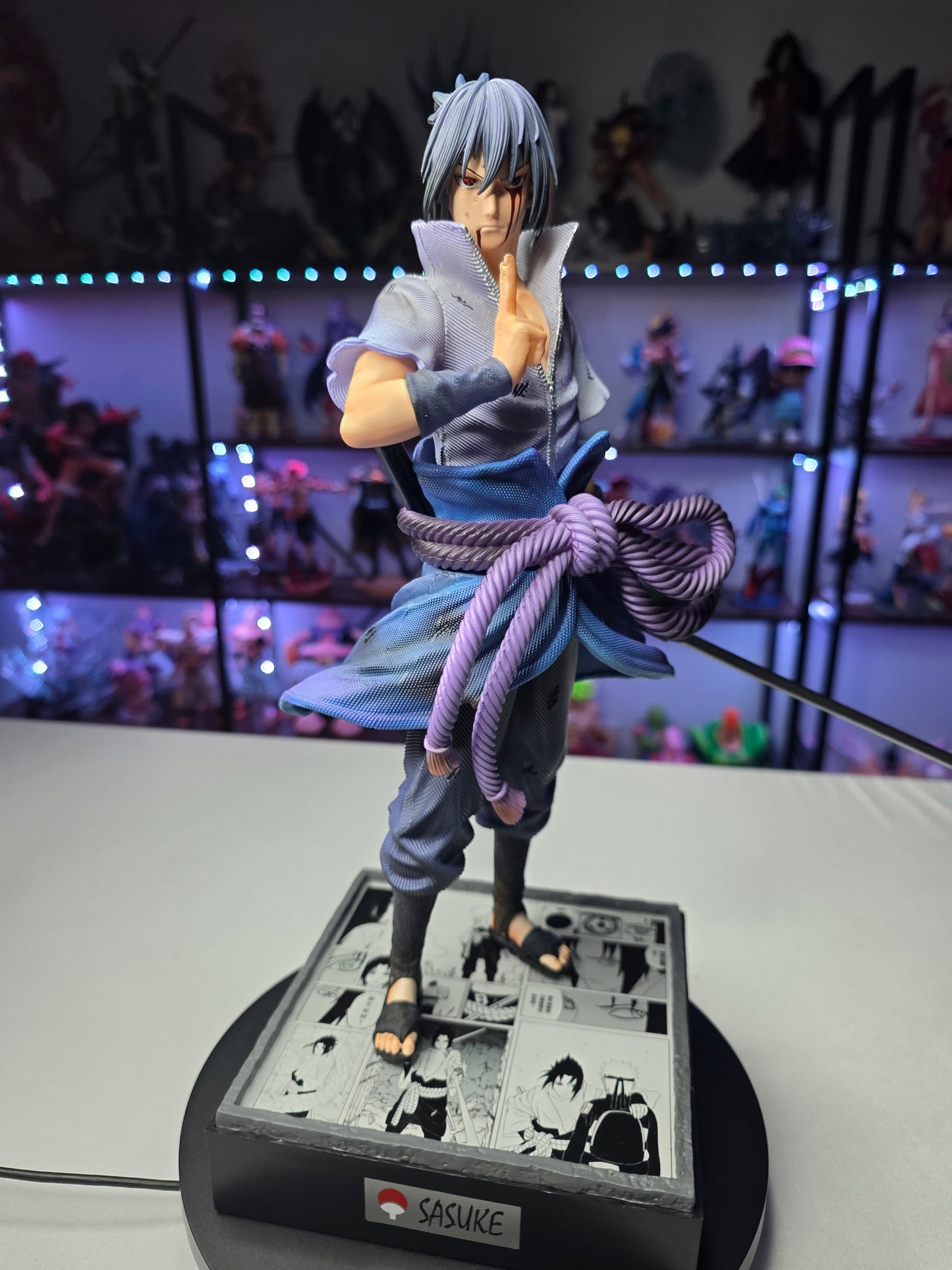 Sasuke Uchiha - Eternal Mangekyo Sharingan Manga Panel Display Figure  (tiktok: Shadow Avenger Manga Edition Statue [SL-NS-SAS-01] – Ninja Series – PVC Art Sculpture)