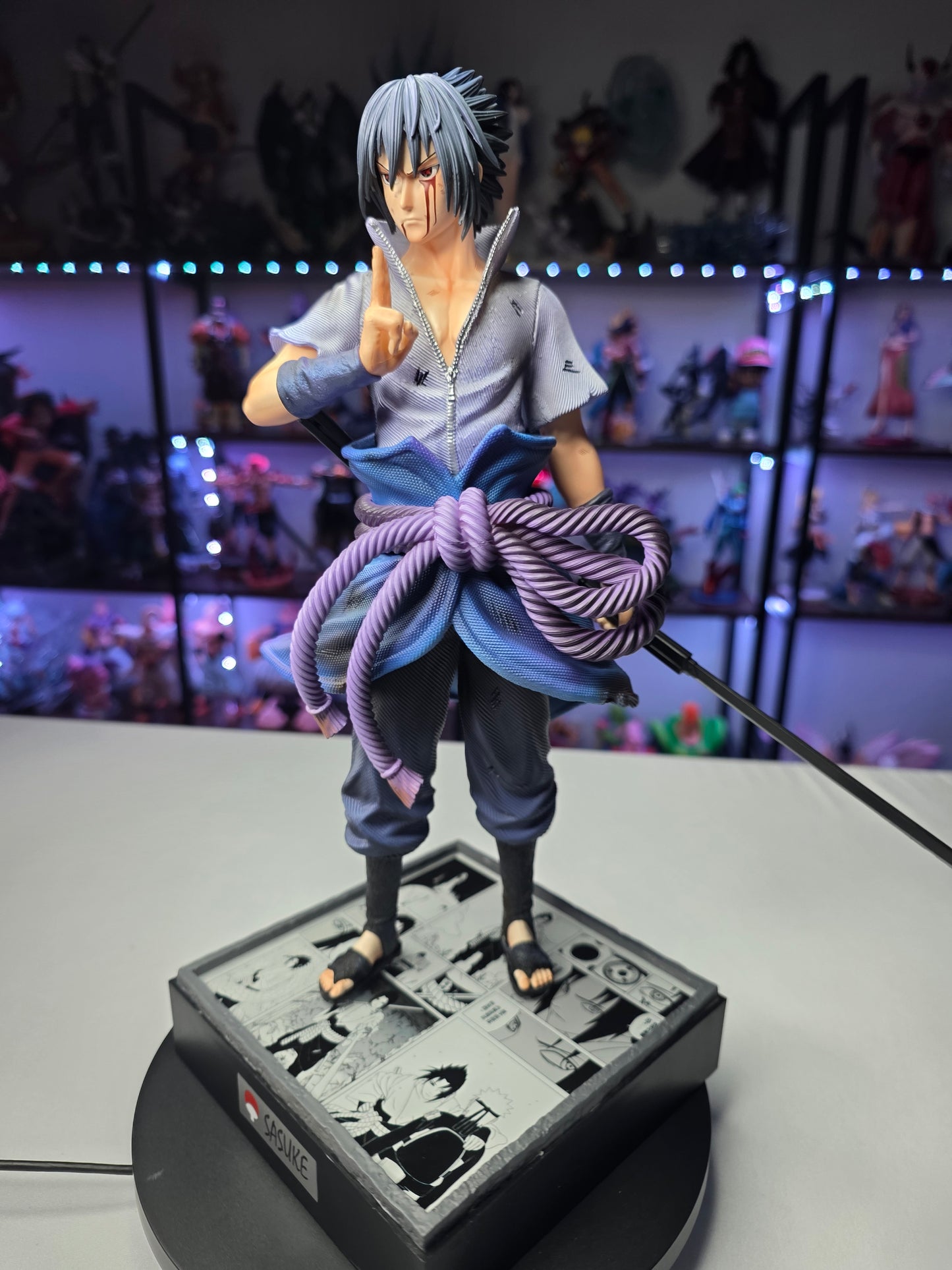 Sasuke Uchiha - Eternal Mangekyo Sharingan Manga Panel Display Figure  (tiktok: Shadow Avenger Manga Edition Statue [SL-NS-SAS-01] – Ninja Series – PVC Art Sculpture)