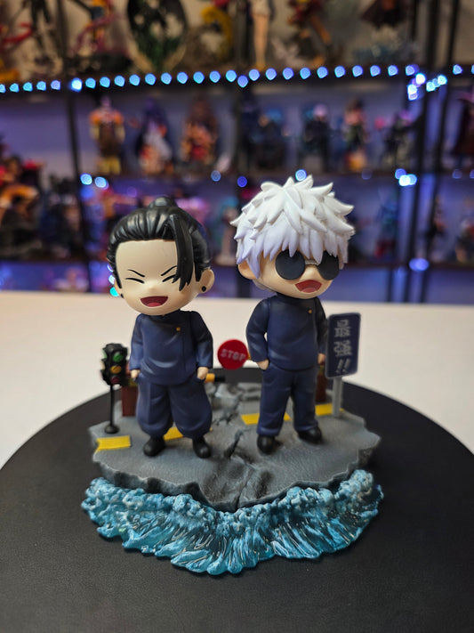 Satoru Gojo & Suguru Geto - "The Strongest Duo" Hidden Inventory Chibi Deluxe Set (TikTok: Urban Sorcery Duo Diorama [SL-JK-GOJ-05] – Sorcerer Series – PVC Art Sculpture)