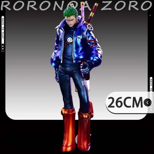 One Piece Anime Figures – 26cm Roronoa Zoro SSG Cyberpunk Action Figure