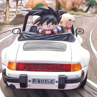 Master roshi, goku and Krillin figure in a car