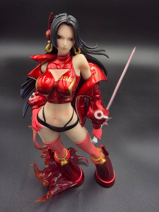 One Piece Boa Hancock figure red-( Tiktok :) Crimson Flame Empress Statue