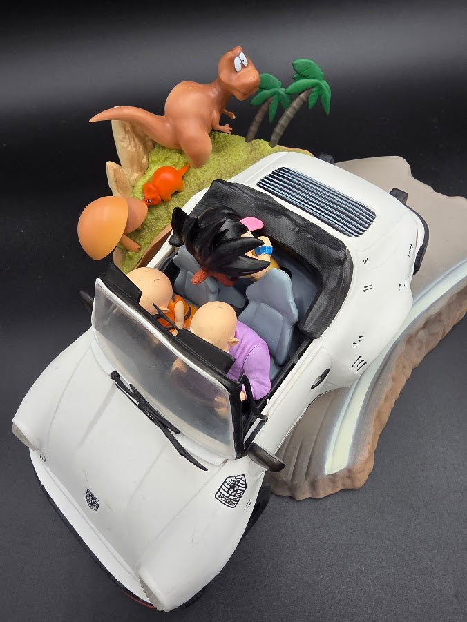 Master roshi, goku and Krillin figure in a car - (  Tiktok: ) Prehistoric Road Trip Diorama