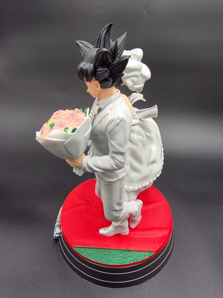 Dragon Ball Super Anime Figure Son Goku Chichi Figures White Wedding Dress Figurine - ( Tiktok ): Eternal Union Wedding Statue