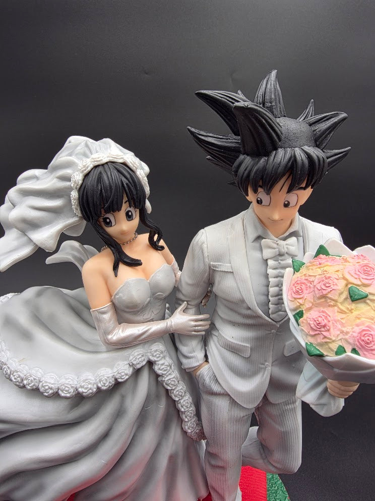Dragon Ball Super Anime Figure Son Goku Chichi Figures White Wedding Dress Figurine - ( Tiktok ): Eternal Union Wedding Statue