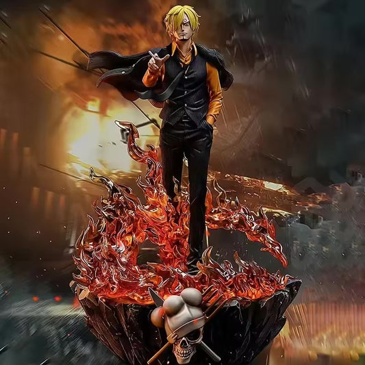 One Piece Anime Figure Sanji walking on flame ship figure
