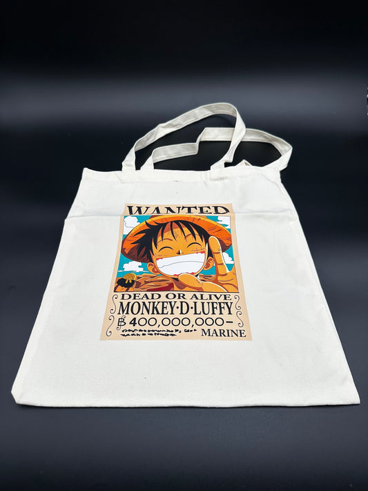 One Piece Monkey Luffy Wanted Tote Bag
