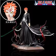 Ichigo Kurosaki Hollow Mask Figure - ( Tiktok :) Bleach Bankai Statue with Interchangeable Heads