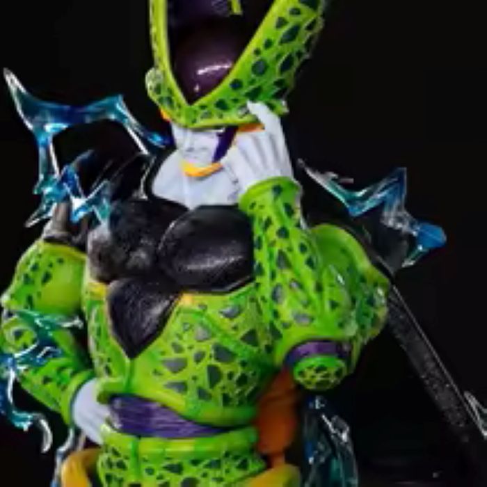 Perfect Cell Action Figure - Dragon Ball Z Power-Up Diorama Statue with Lightning Effects - (Tiktok) : Bio Android Overlord Statue
