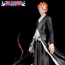 Ichigo Kurosaki Hollow Mask Figure - ( Tiktok :) Bleach Bankai Statue with Interchangeable Heads