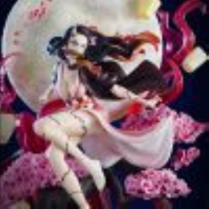 Nezuko Kamado Awakened Form Figure - 28cm Demon Slayer Moon Scene Diorama- ( Tiktok ):Moonlight Blossom Guardian Diorama