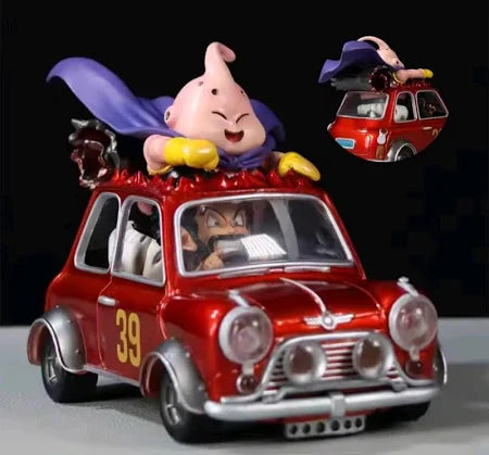 Dragon Ball Z Majin And Mr Satan Driving Car 15cm Pvc Figure